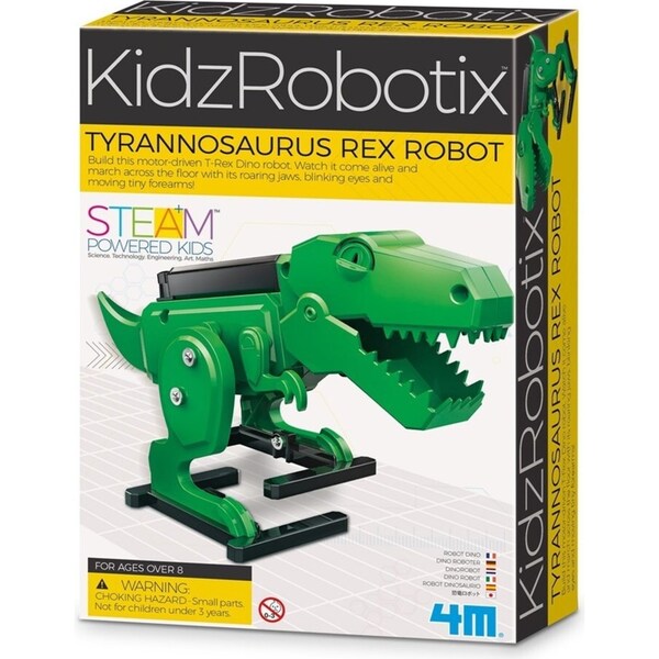 4M KidzRobotix Tyrannosaurus Rex Robot Build/Play Moving/Walking Kids Toy 8y+