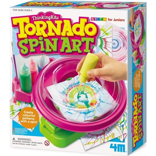 4M ThinkingKits Tornado Spin Pattern Art Kids Craft Fun Activity Play Kit 4y+