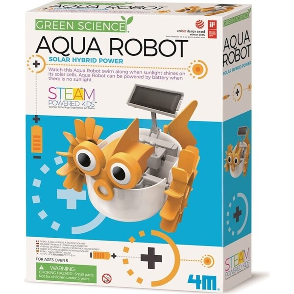 4M Green Science Aqua Robot Solar Hybrid Power Pool Swim Kids Learning Toy 5y+