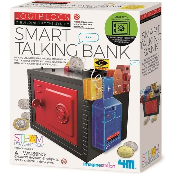 4M Logiblocs Smart Talking Bank Educational Kids/Toddler Fun Activity Toy 5y+