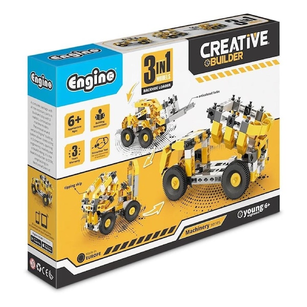 Engino Creative Builder Machinery Set Tipper Dump Truck Kids Pretend Toy 6y+