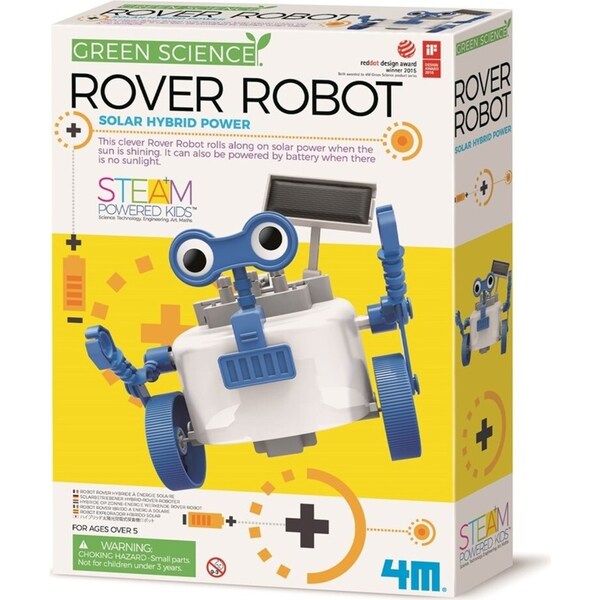 4M Green Science Rover Robot Solar Powered Kids Interactive Learning Toy 5y+
