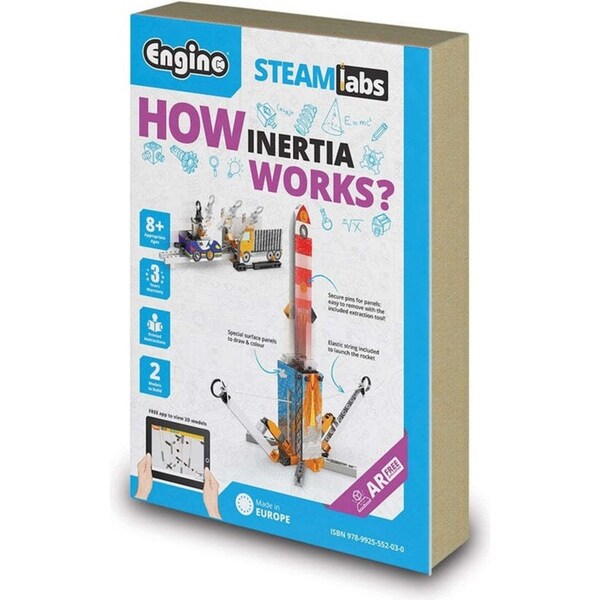 Engino STEAM Labs How Inertia Works Experiment Kids Snap-on Learning Toy 8y+