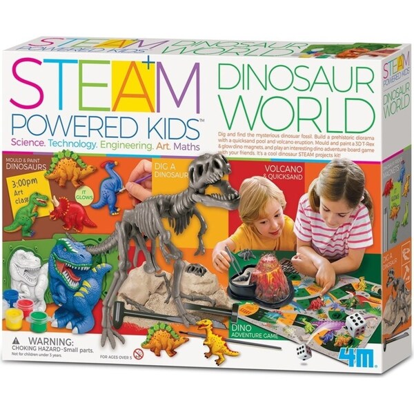 4M Steam Powered Kids Dinosaur World Educational Kids/Toddler Activity Toy 5y+