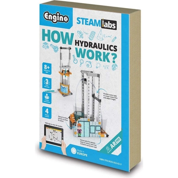 Engino STEAM Labs How Hydraulics Work Snap-on Building Set Kids Learning Toy 8y+