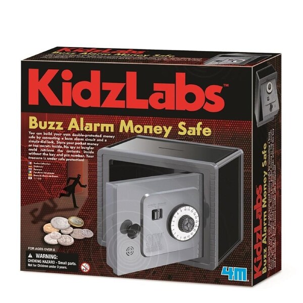 4M KidzLabs Money Safe Kit w/ Buzz Money/Item Dial Lock Alarm Kids Fun Toy 8y+