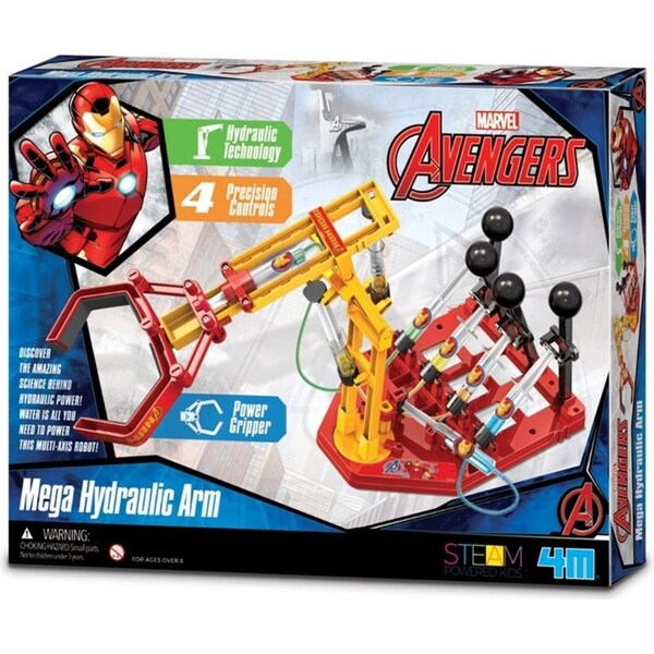 4M Marvel Avengers Mega Arm Iron Man Hydraulic Water Powered Arm Kids Toy 8y+