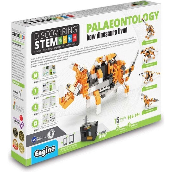 Engino Discovering STEM Paleontology Learning About Dinosaurs Kids Fun Toy 9y+