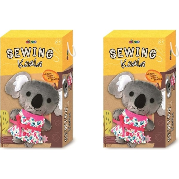 2x Avenir Sewing Fabric/Yarn Koala Doll Creative Art/Craft Stuffed Toy Kids 6y+