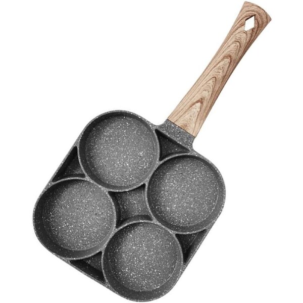 4 Cup Fried Egg Pancake Burger Pan Non Stick Breakfast Egg Pan Cookwares Compatible with All Heat Sources