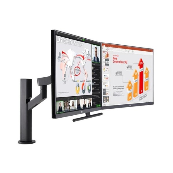 LG 27'' 27QP88DBS QHD IPS Ergo Dual Monitor - 2560x1440 (16:9) / 5ms / 75Hz / VESA