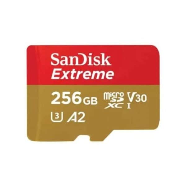 SanDisk Extreme 256GB 190MB/s V30 A2 SDXC 4K Micro SD Memory Card with Adapter