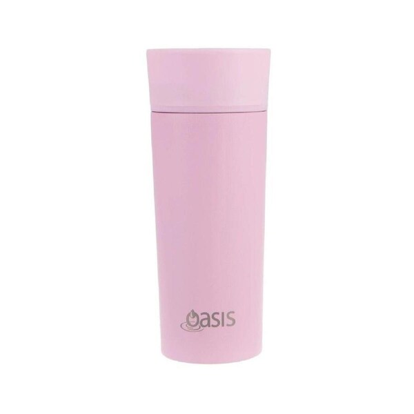 Insulated Coffee Mug Cup Travel Thermal Stainless Steel Flask Oasis -360ml Pink