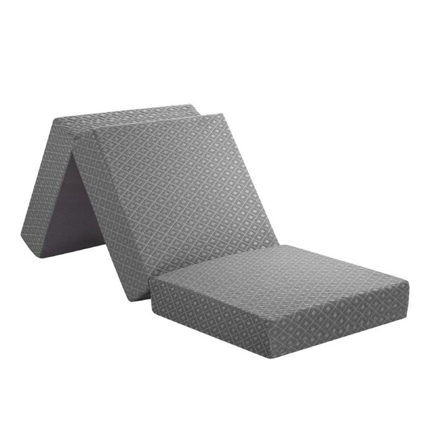 Single Mattress Trifold Foam Sofa Bed Foldable Sleeping Lounge Floor Mat Camping Portable Cushion Extra Thick Removable Cover