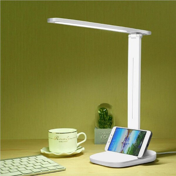 Dimmable Touch LED Desk Lamp Bedside Study Reading Table Light with USB Ports