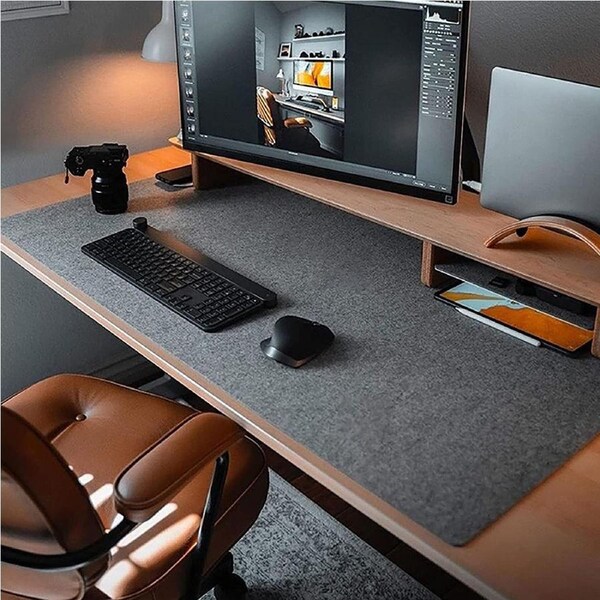 Large Felt Desk Pad 90x40cm Extra Large Mouse Mat