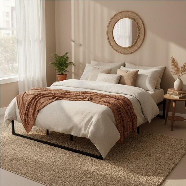 Artiss Metal Bed Frame King Size 205x185cm TINO