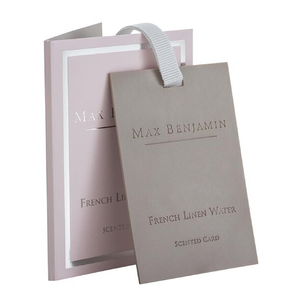 Max Benjamin Home Scented Card French Linen Water For Bags/Wardrobe/Drawers/Car