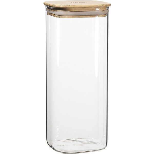 Ecology Glass 1.9L/25.5cm Pantry Square Canister Container w/ Bamboo ...