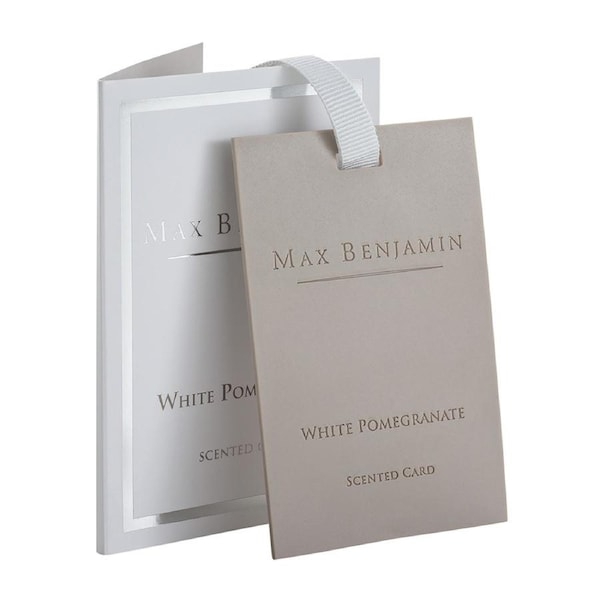 Max Benjamin Scented Hanging Air Freshener Card White Pomegranate Fragrance