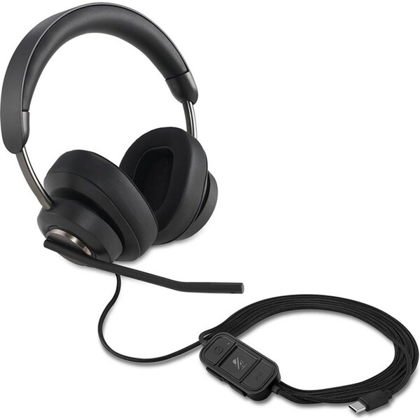 Kensington H2000 USB-C Over Ear Wired Headset Black