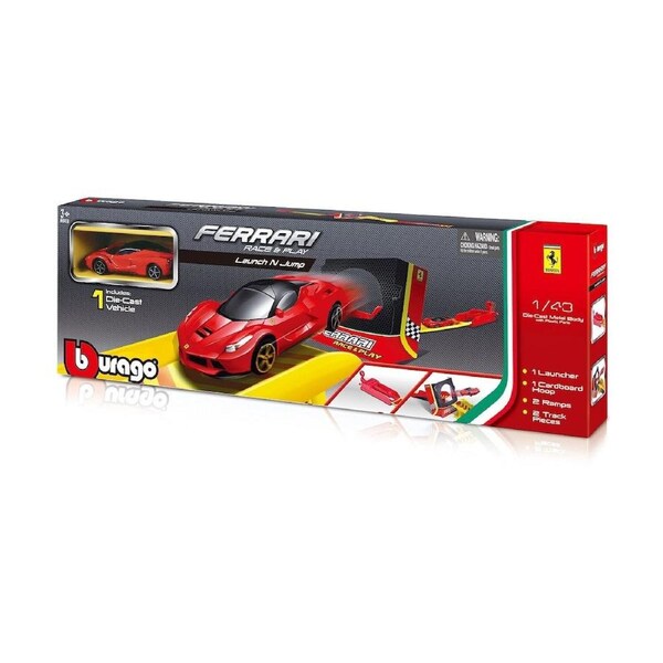 Bburago Ferrari Car Race Track Play Launch Jump Ages 3+ Play Gift Boys Girls Fun