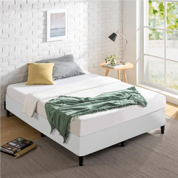Zinus Queen Double King Single Sizes Ensemble Bed Base Box Spring - White Double