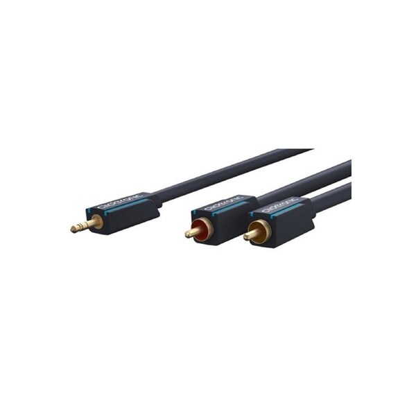 Clicktronic 5m Audio 3.5mm to Stereo RCA Jack Flexible Sound Connector Adapter