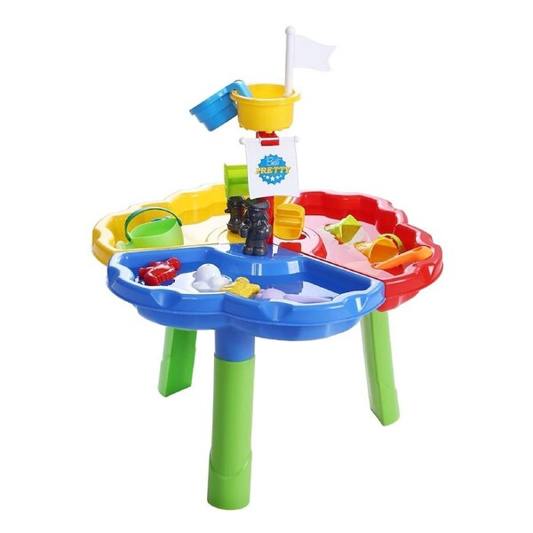 Keezi Kids Sandpit Toys Outdoor Beach Pretend Play Set Sand Pit Table Children Trio