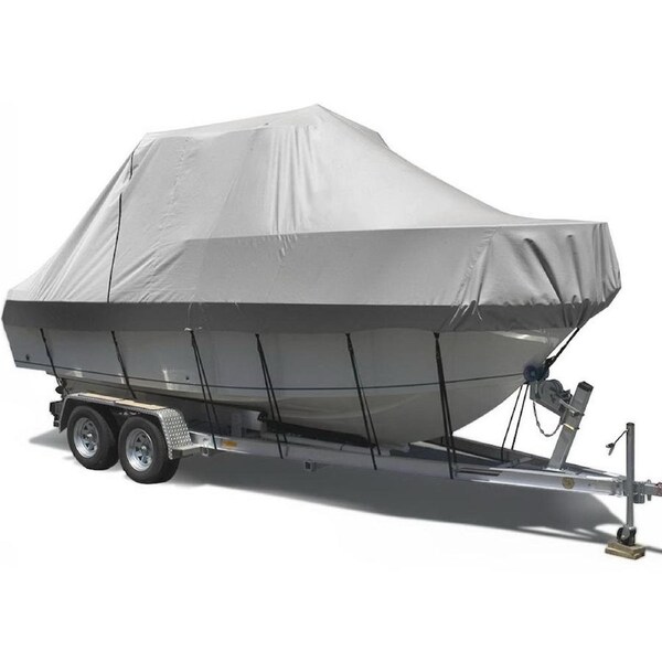 17ft-27ft Seamanship Trailerable 600D Jumbo Boat Cover Heavy Duty Marine 25ft-27ft