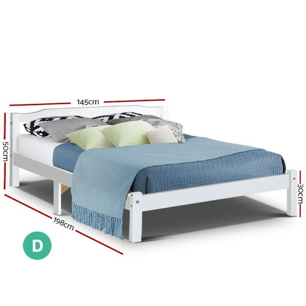 Artiss Wooden Bed Frame - Lexi Timber Bed Collection Double
