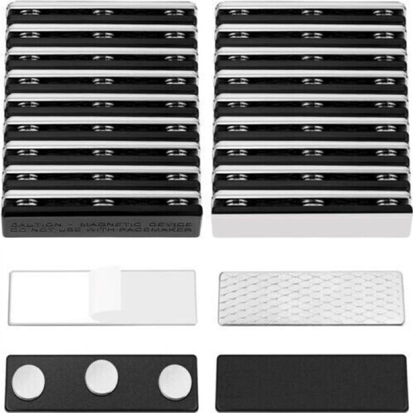 10pcs Magnetic Name Badge Tag Fastener Attachment Self Adhesive Strong Magnet