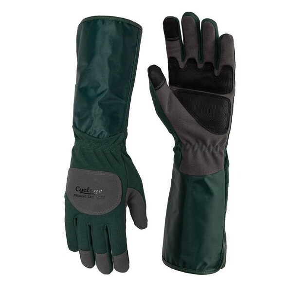 Cyclone Size Large Gauntlet Padded Pruning/Planting/Gardening Gloves Green