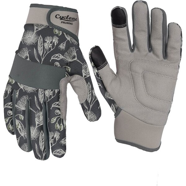 Cyclone Size Small Gardening/Pruning Gloves Touch Screen Compatible Grey