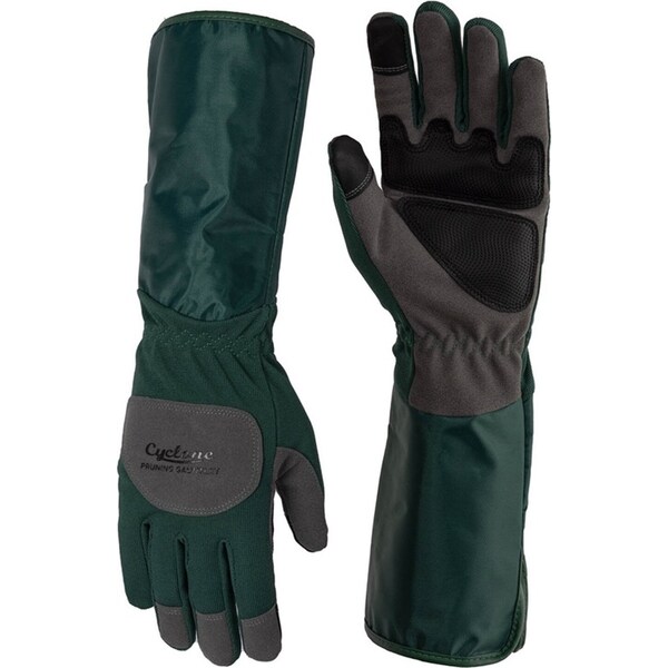 Cyclone Size Medium Gauntlet Padded Pruning/Planting/Gardening Gloves Green