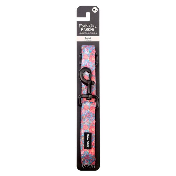 Frank Barker Floral 163x2.5cm Padded Adjustable Dog Lead Leash Pet Strap M-L