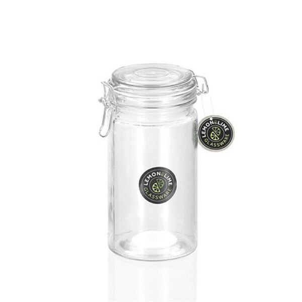 2 x Glass Jar Clip Lock Airtight Lid Food Kitchen Pantry Storage Container 1.1L