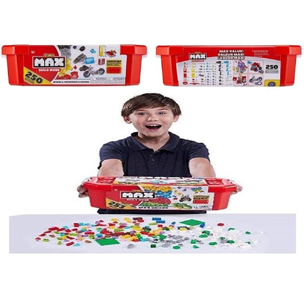 Zuru Max Build building Bricks Accessories Wheels 250 Pieces Set Ages 3+ Toy Fun