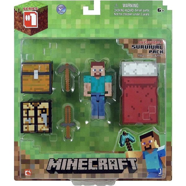 Jazware Mojang Minecraft Overworld Survival Pack Fully Articulated