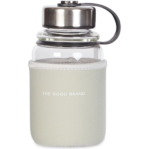 The Good Brand Drinking Glass Bottle Hot/Cold Water Beverage Serving Cup Sage