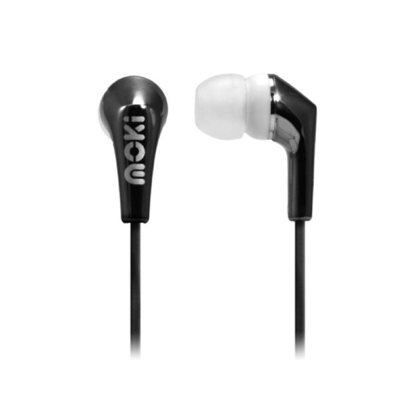 Moki Life Metallic Wired Earphones - Black