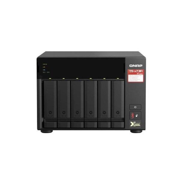 QNAP TS-673A-8G 6 Bay NAS AMD Ryzen Embedded V1500B quad-core 2.2 GHz 8G DDR4 2xM.2 2280 PCIe Gen3 x1 slots 2x2.5 GEl 3xUSB3.2 Hot-swappable 3YR WTY