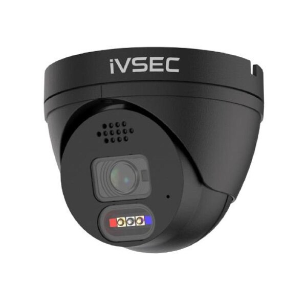 IVSEC IVSEC TURRET IP CAM 8MP 25FPS 2.8 LENS FULL COLOUR ADV DET ADV IVS BLACK