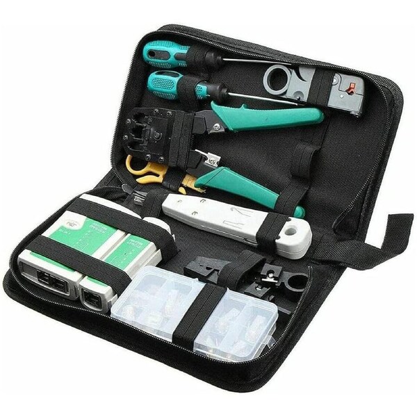 Analyzer Network Cable Tool Kit LAN Crimper Down Wire Stripper Cat5 6 RJ45 BAG
