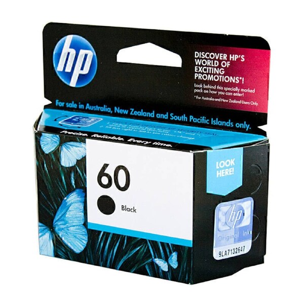 HP #60 Black Ink CC640WA