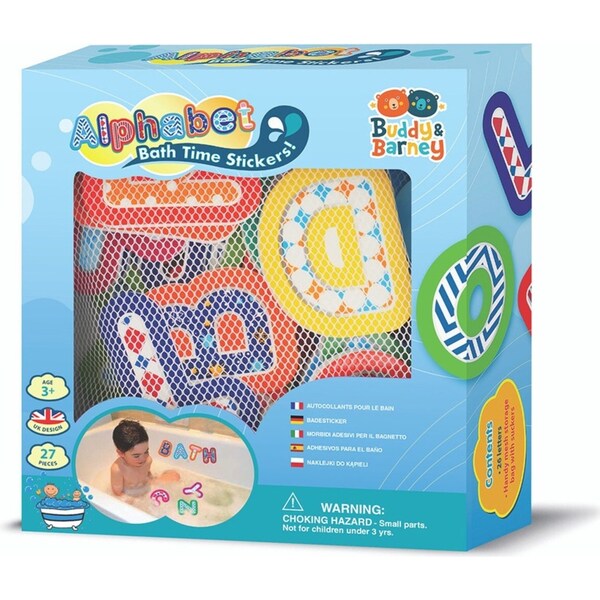 Buddy & Barney Bath Time Stickers Alphabet Kids/Children Educational Toy 3y+