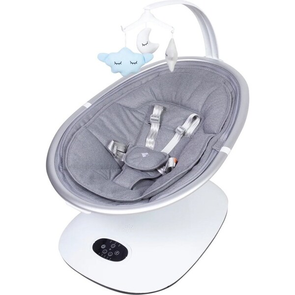 Bebe Care Serene 68x75cm Cradle/Rocker/Bassinet Electric Baby Swing Cool Grey 0+