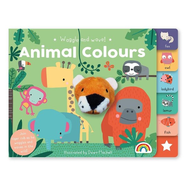 Really Decent Books Waggle & Wave Animal Colours Kids/Toddler Learning Book 1y+