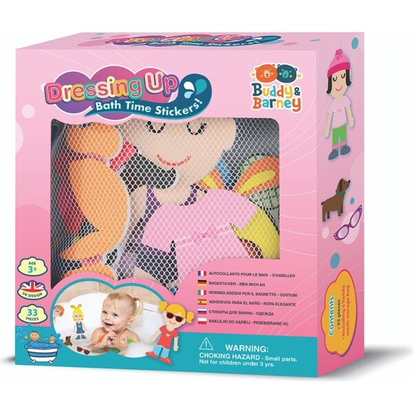 Buddy & Barney Bath Time Stickers Dressing Up Kids/Children Fun Play Toy 3y+