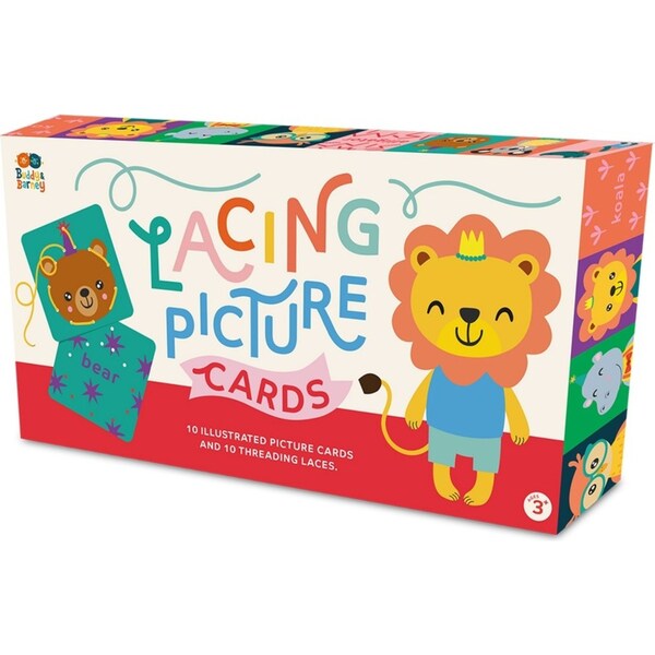 Buddy & Barney Lacing Picture Cards Kids/Children Educational Learning Toy 3y+
